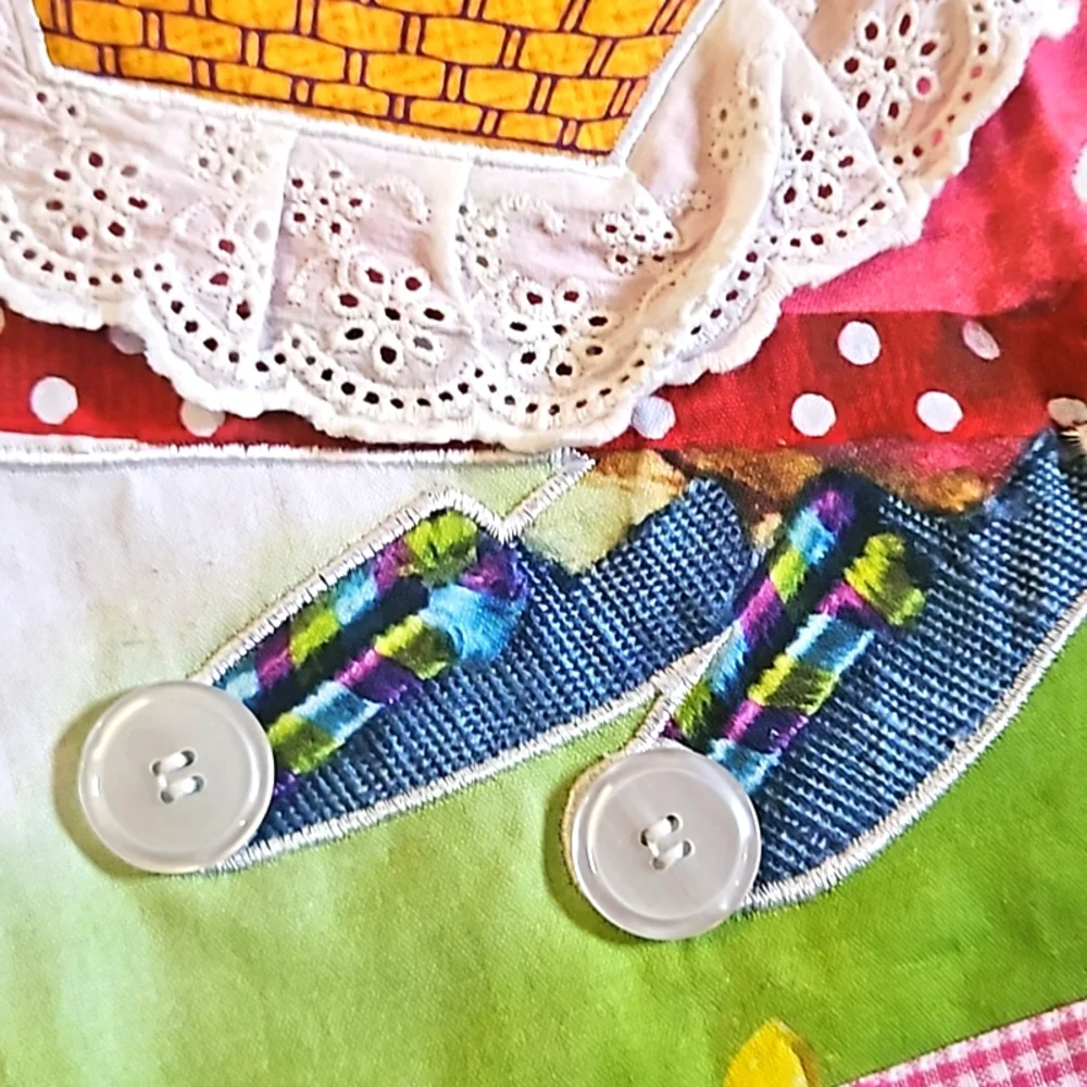 MacKenzie-Childs Large Appliqué Embroidered Easter Towel